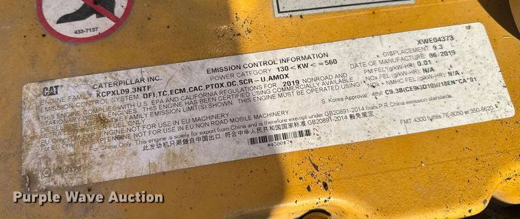 image for item EE0075 2019 Caterpillar 336 excavator
