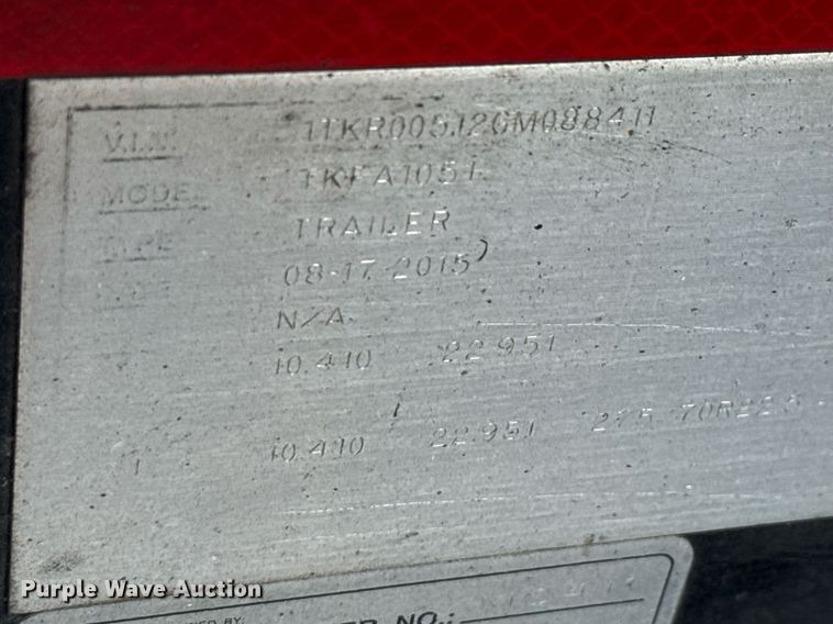 image for item EE0082 2016 Trail King TK130HDG-102 lowboy equipment trailer