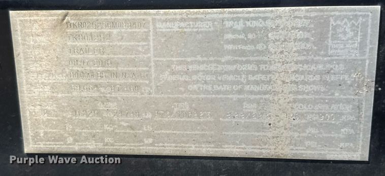 image for item EE0082 2016 Trail King TK130HDG-102 lowboy equipment trailer