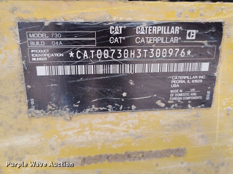 image for item EH0240 2019 Caterpillar 730 articulated haul truck