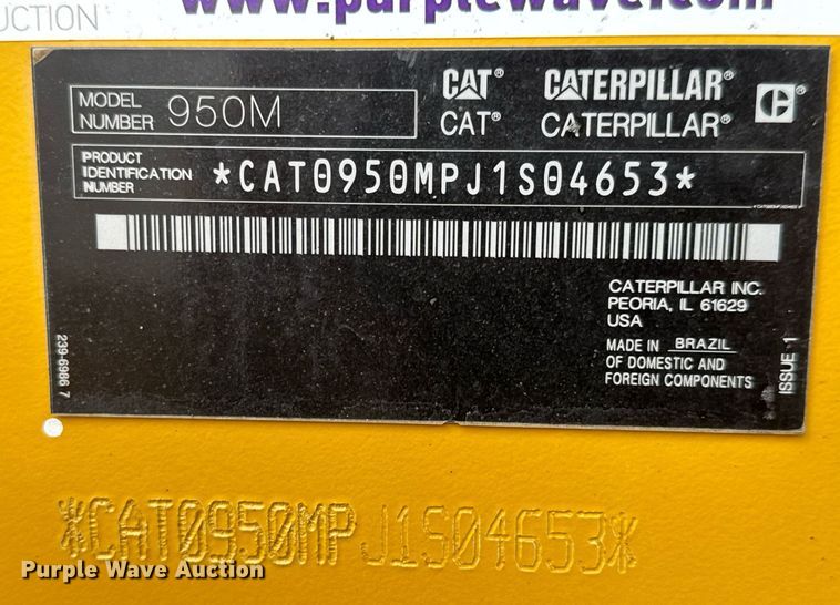 image for item EH0252 2023 Caterpillar 950M wheel loader
