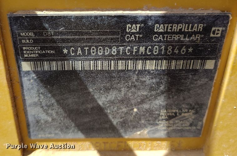 image for item EH0261 2018 Caterpillar D8T dozer