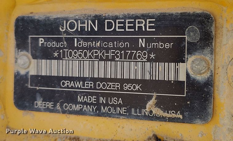 image for item EH0263 2017 John Deere 950K LGP dozer