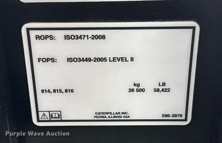 image for item EH0264 2021 Caterpillar 815 HRC soil compactor