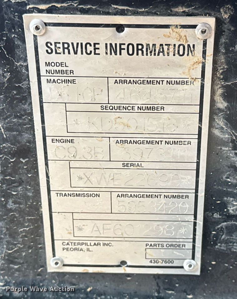 image for item EH0267 2024 Caterpillar D6 LGP dozer