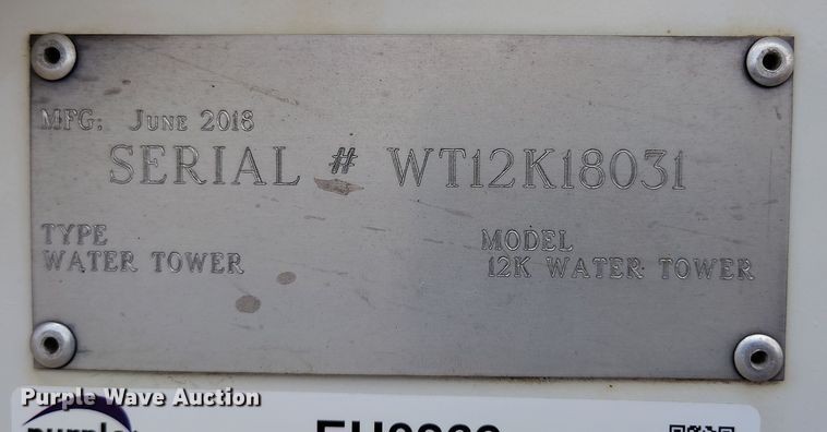 image for item EH0269 2018 1954 Manufacturing 12K Water Tower portable water tower