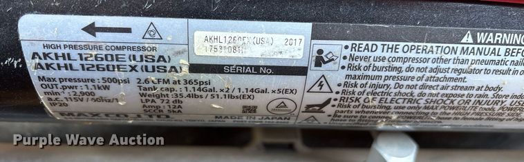 image for item EJ3757 (2) air compressors