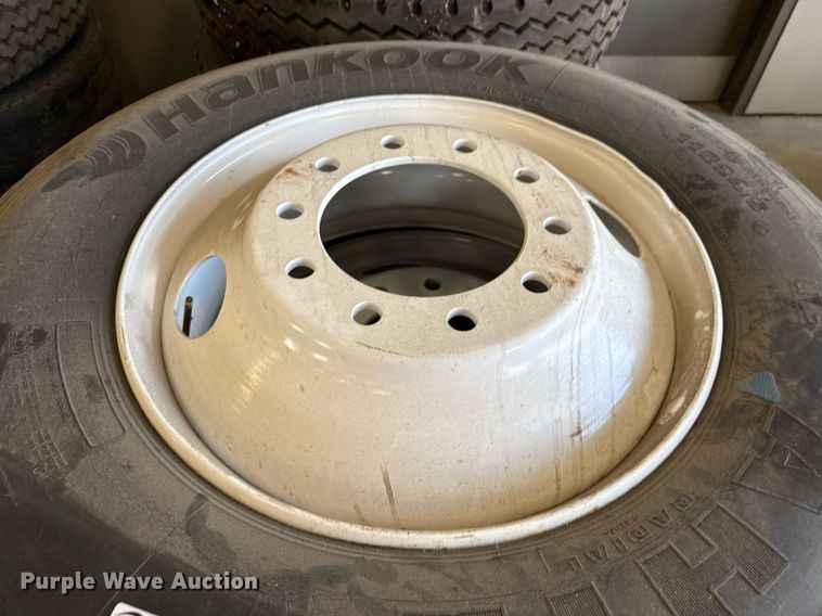 image for item EJ3816 (7) 11R24.5 tires and wheels  