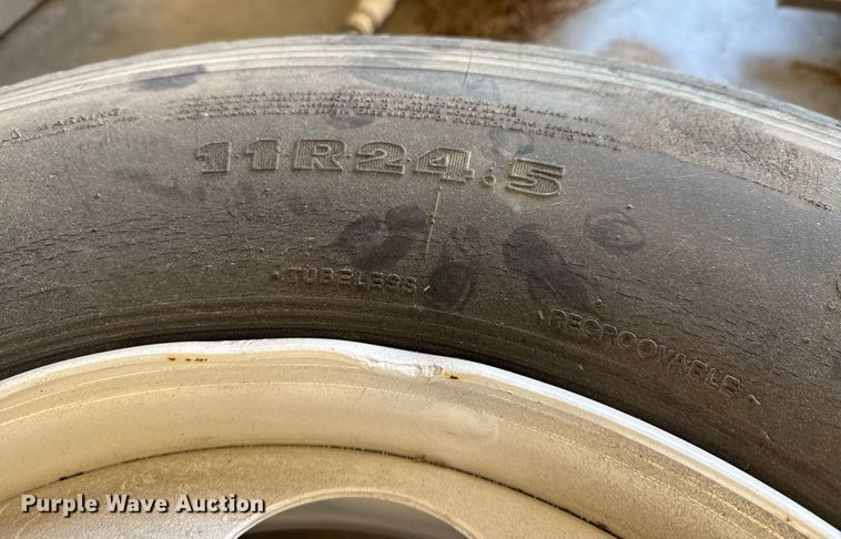 image for item EJ3816 (7) 11R24.5 tires and wheels  