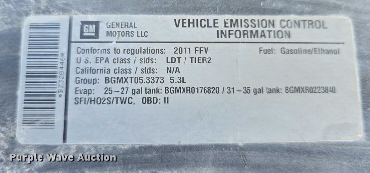 image for item DT6868 2011 Chevrolet Silverado 1500 Ext. Cab pickup truck