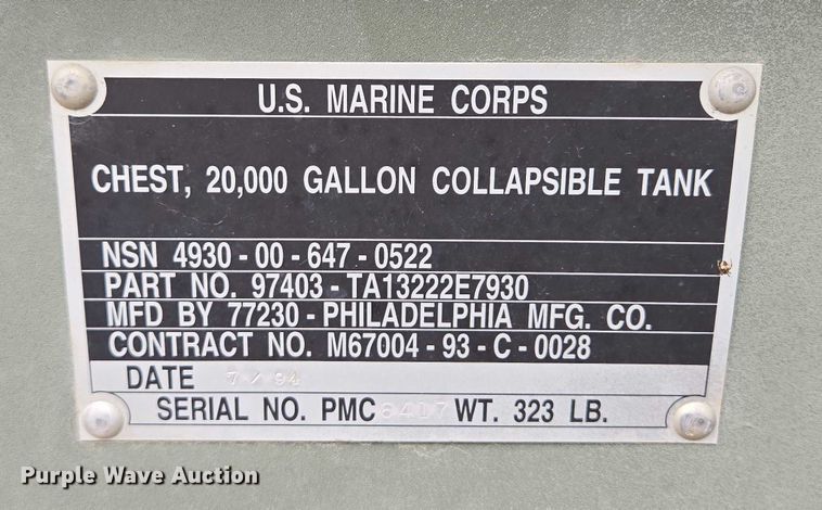 image for item DT7186 Philadelphia 97403-TA13222E7930 collapsible tanks