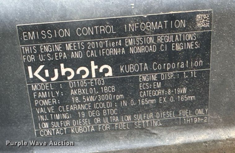 image for item DU9049 2011 Kubota RTV1100 utility vehicle