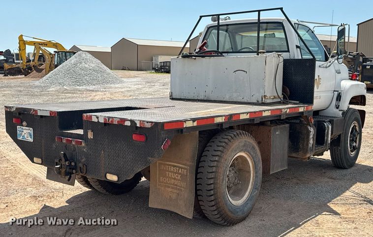 image for item DU9740 1992 GMC C7 flatbed truck