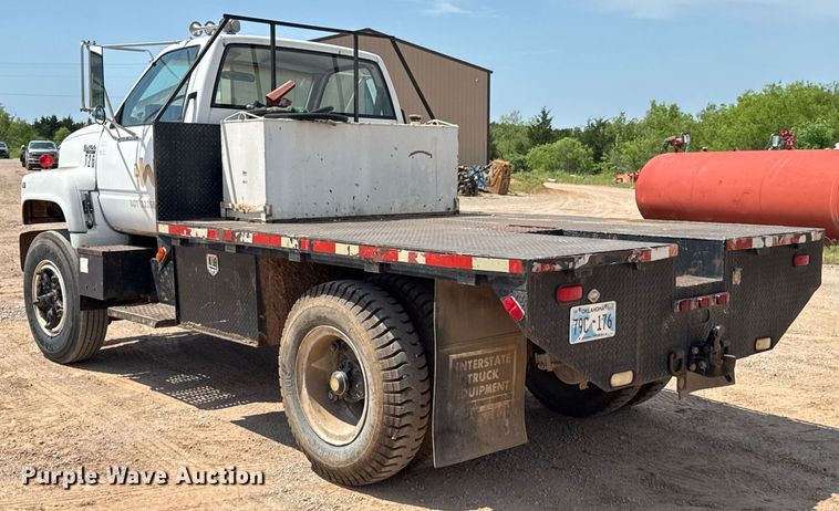 image for item DU9740 1992 GMC C7 flatbed truck