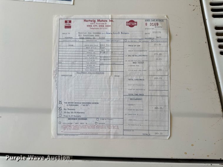 image for item DV2591 1965 Ford Galaxy 500 convertible