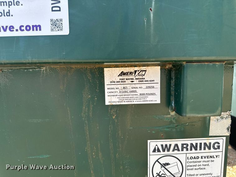 image for item DV2644 (2) AmeriKan 801 dumpsters