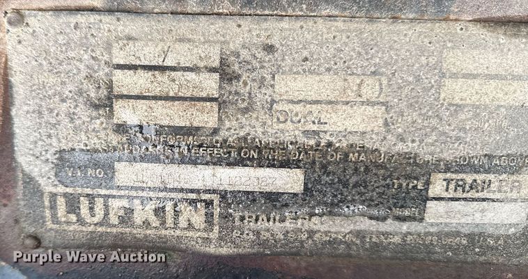 image for item DV2675 1996 Lufkin FL-11 flatbed trailer
