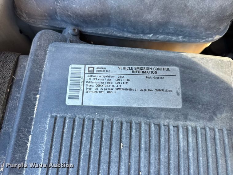 image for item DV4055 2012 Chevrolet Silverado 1500 pickup truck