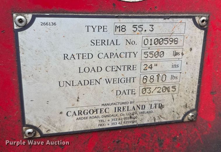 image for item DW1968 2015 Moffet M8 55.3 forklift