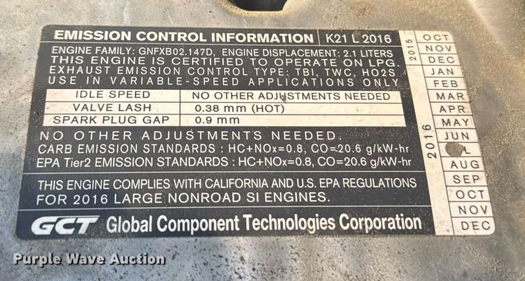 image for item DW1969 2016 UniCarriers PF50 forklift