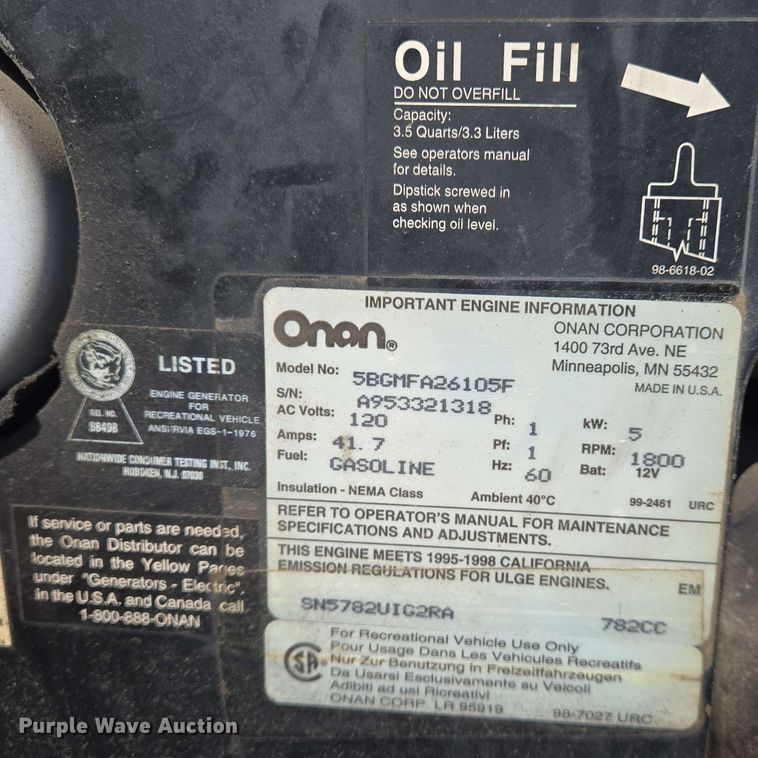 image for item DW7010 1995 Holiday Rambler Vacationer RV