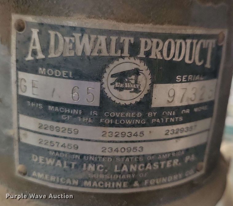 image for item DX6963 DeWalt GE65 radial arm saw