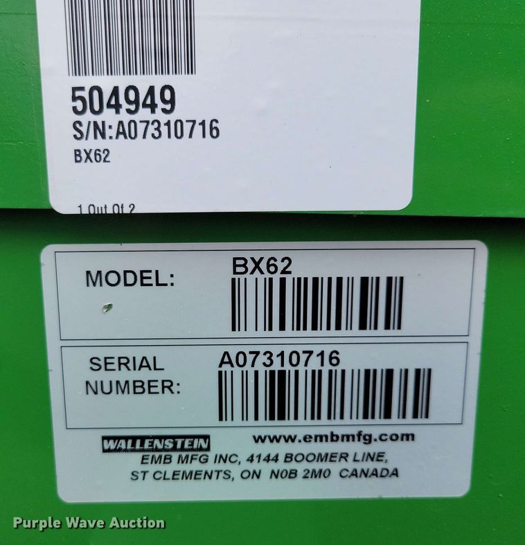 image for item DX6966 Wallenstein BX62 wood chipper