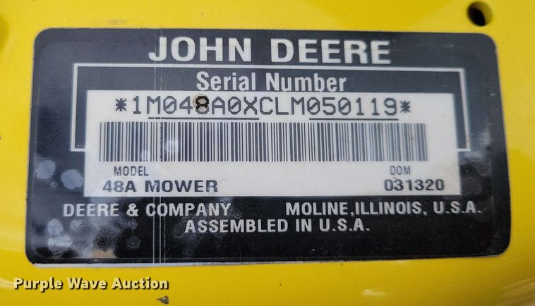 image for item DX6981 2020 John Deere  Accel Deep 48A mower deck