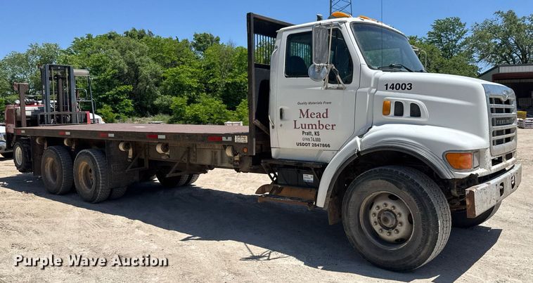image for item DY0002 2002 Sterling LT9500 flatbed truck