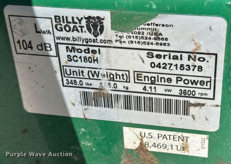 image for item DY0004 Billie Goat SC180H sod cutter