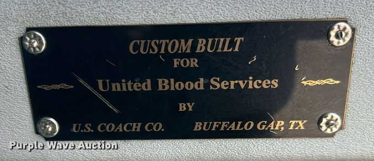 image for item DY0019 2007 Blue Bird Shell Commercial Series blood donation bus 