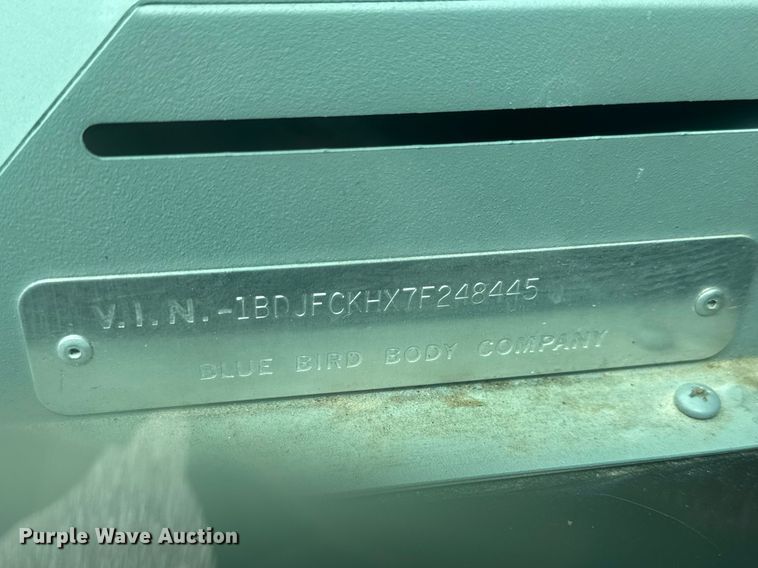 image for item DY0019 2007 Blue Bird Shell Commercial Series blood donation bus 