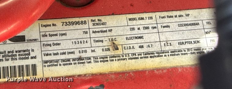 image for item DY0024 2012 Ford F650 Super Duty flatbed truck