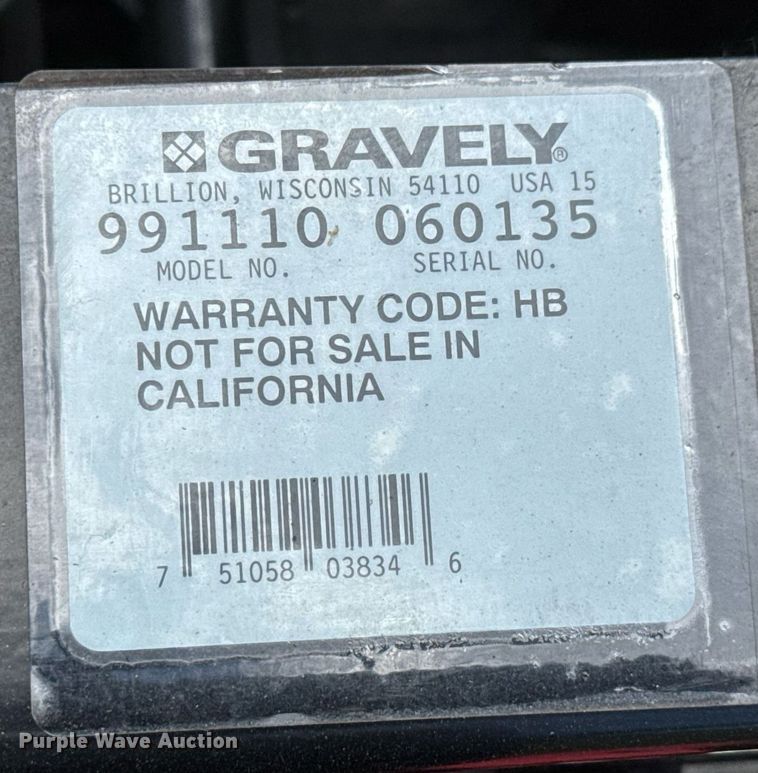 image for item DY0143 Gravely ZT 60HD ZTR lawn mower