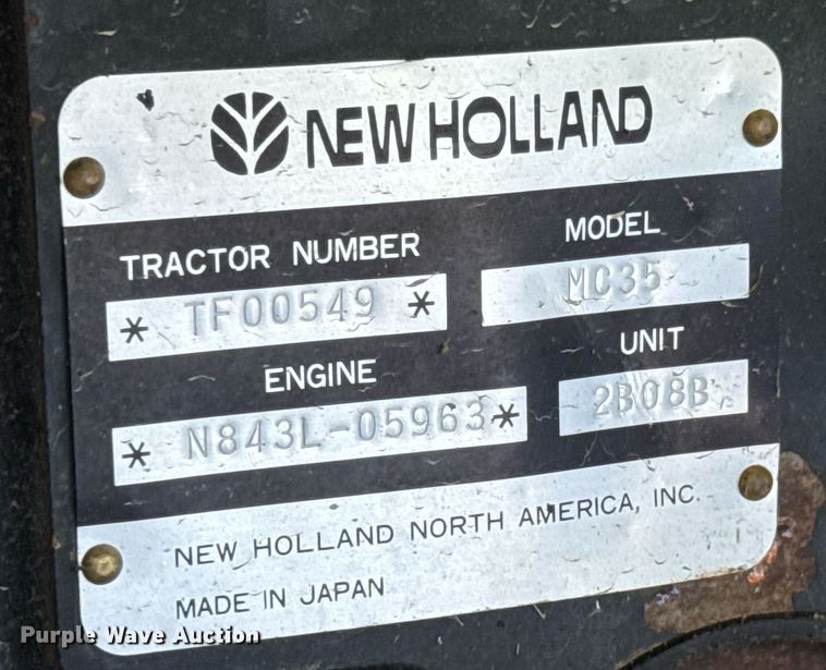 image for item DY0146 2002 New Holland MC35 lawn mower