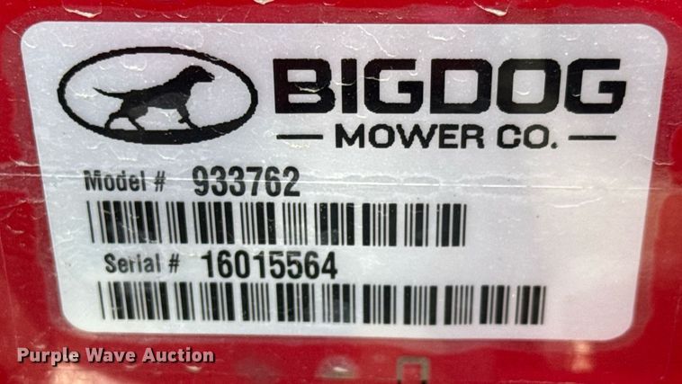 image for item DY0149 2016 Big Dog Stout ZTR lawn mower
