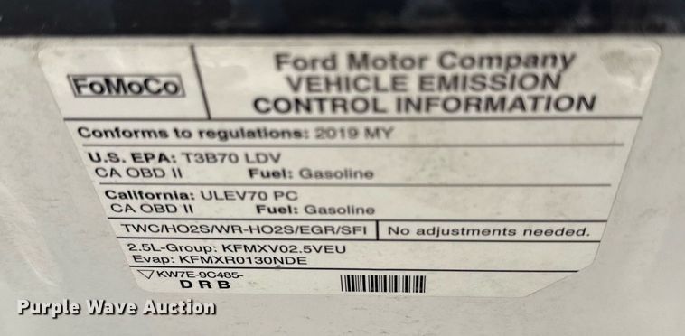 image for item DZ4086 2019 Ford Fusion 