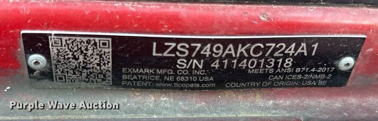 image for item DZ4118 (2) Exmark ZTR lawn mowers