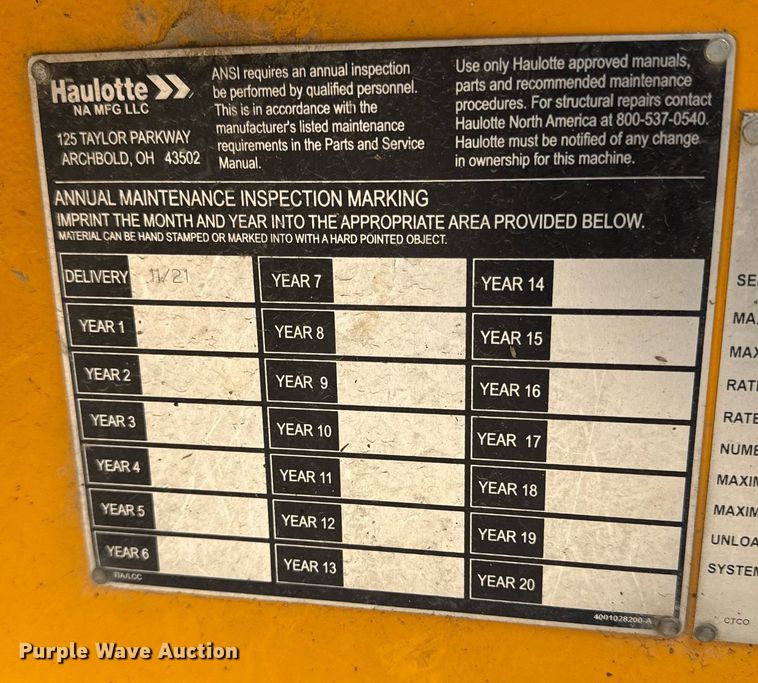 image for item DZ4149 2022 Haulotte 5533A boom lift