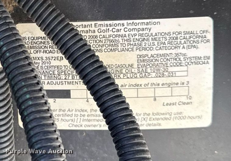 image for item DZ4161 2010 Yamaha YDRAX golf cart