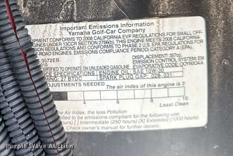 image for item DZ4162 2010 Yamaha YDRAX golf cart