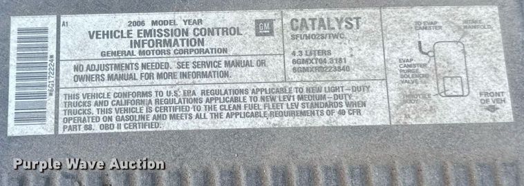 image for item DZ4184 2006 GMC Sierra 1500 pickup truck