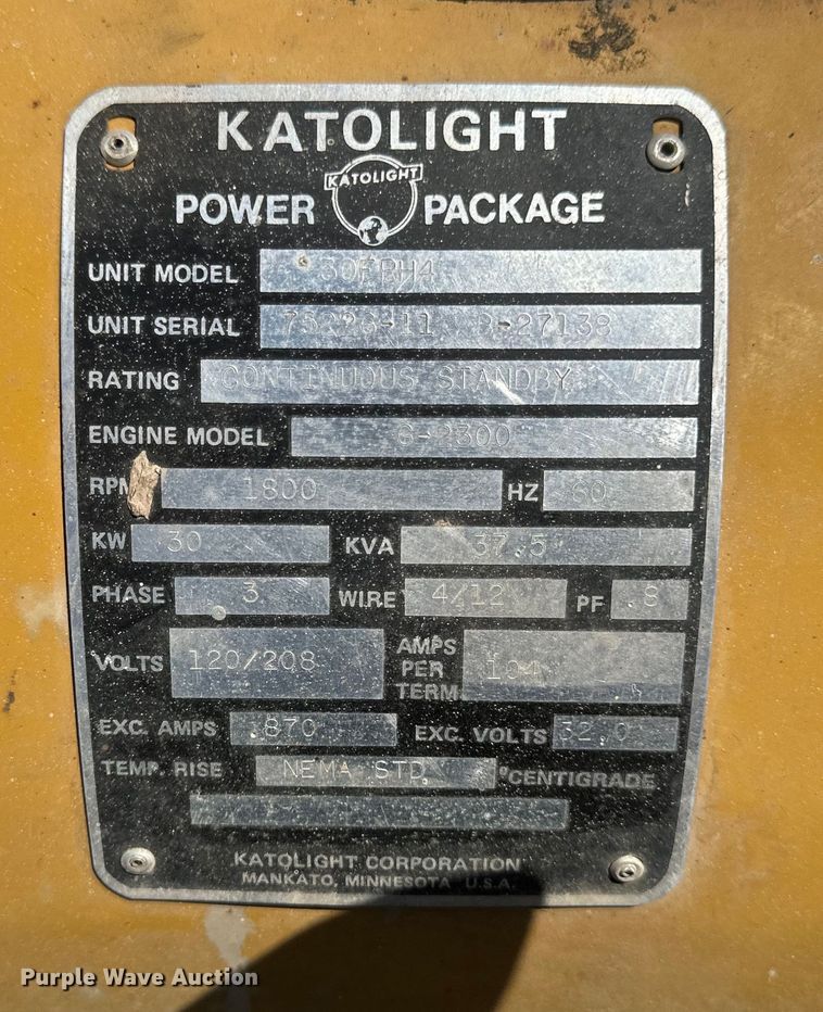 image for item EB2566 Kato light 30FPH4 generator