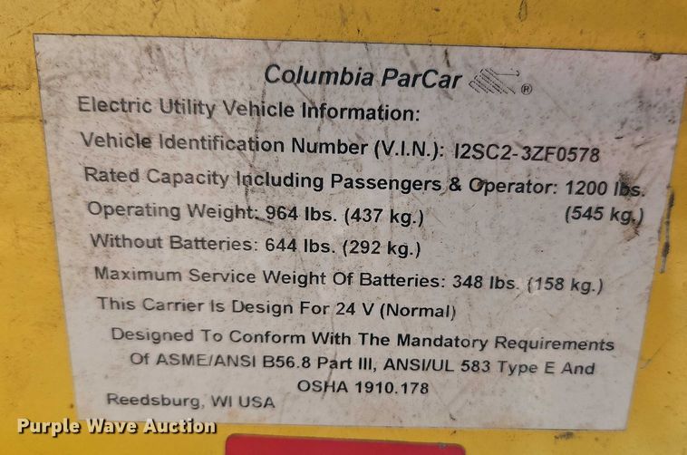 image for item EB8085  Columbia ParCar buggy
