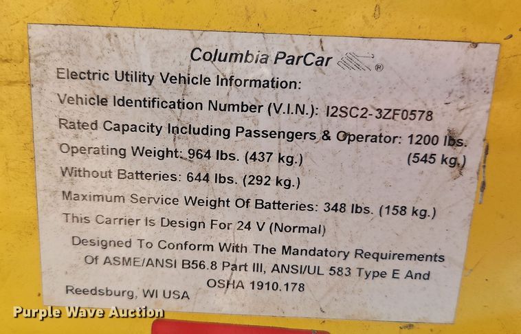 image for item EB8085  Columbia ParCar buggy