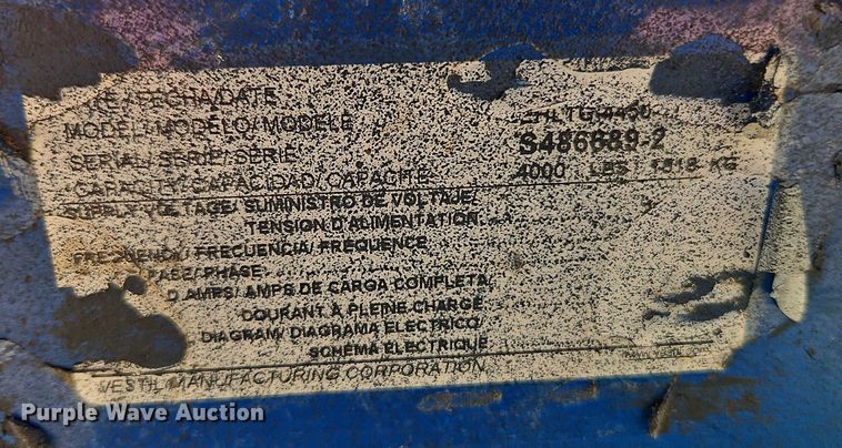 image for item EB8086 Vestil 2HLTG-4450 lift