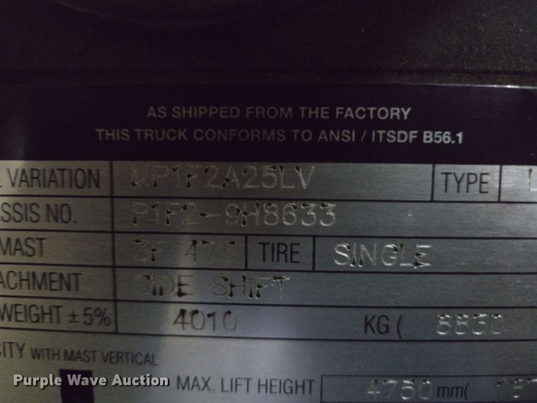 image for item EC4245 2015 Nissan PF50 forklift