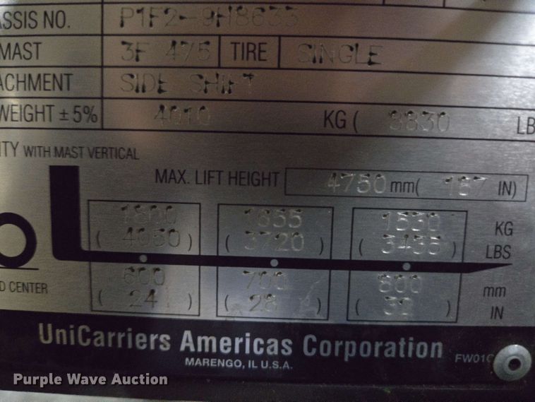 image for item EC4245 2015 Nissan PF50 forklift