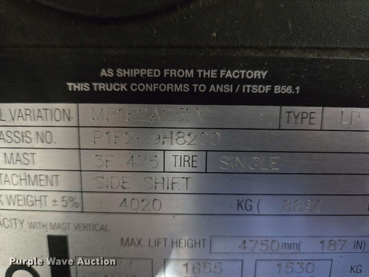 image for item EC4247 2014 Nissan PF50 forklift