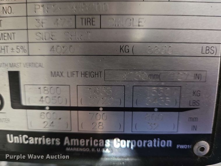 image for item EC4247 2014 Nissan PF50 forklift